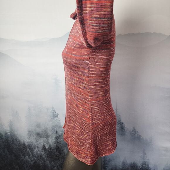 Pico Vela Sustainable Raw Hem Knit Cowl Neck Sweater | Women's Small - Picture 8 of 12